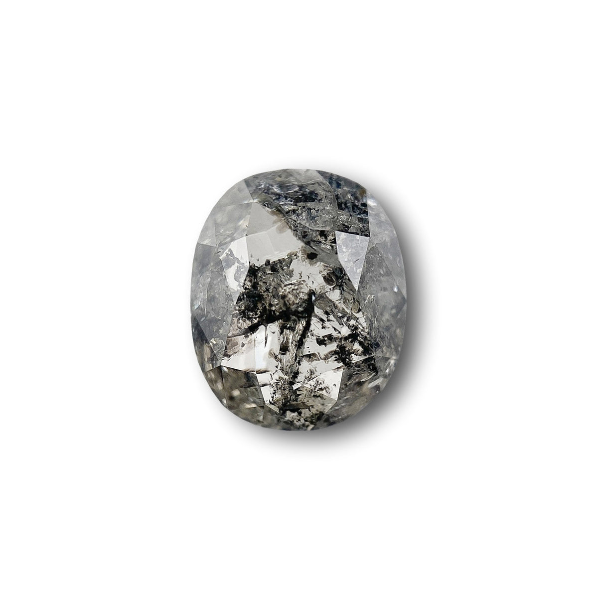 1.06ct | Salt & Pepper Cushion Shape Rose Cut Diamond