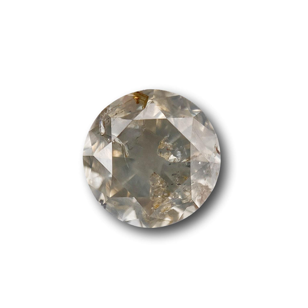 1.79ct | Rustic Brownish Salt & Pepper Round Shape Brilliant Cut Diamond