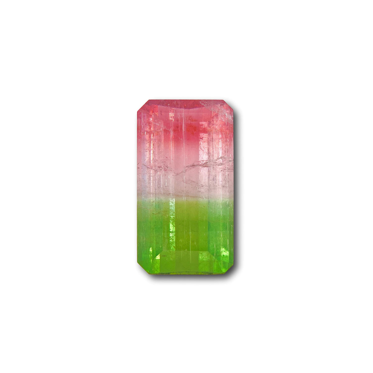 4.83ct |  Emerald Shape Step Cut Tourmaline - Modern Rustic Diamond