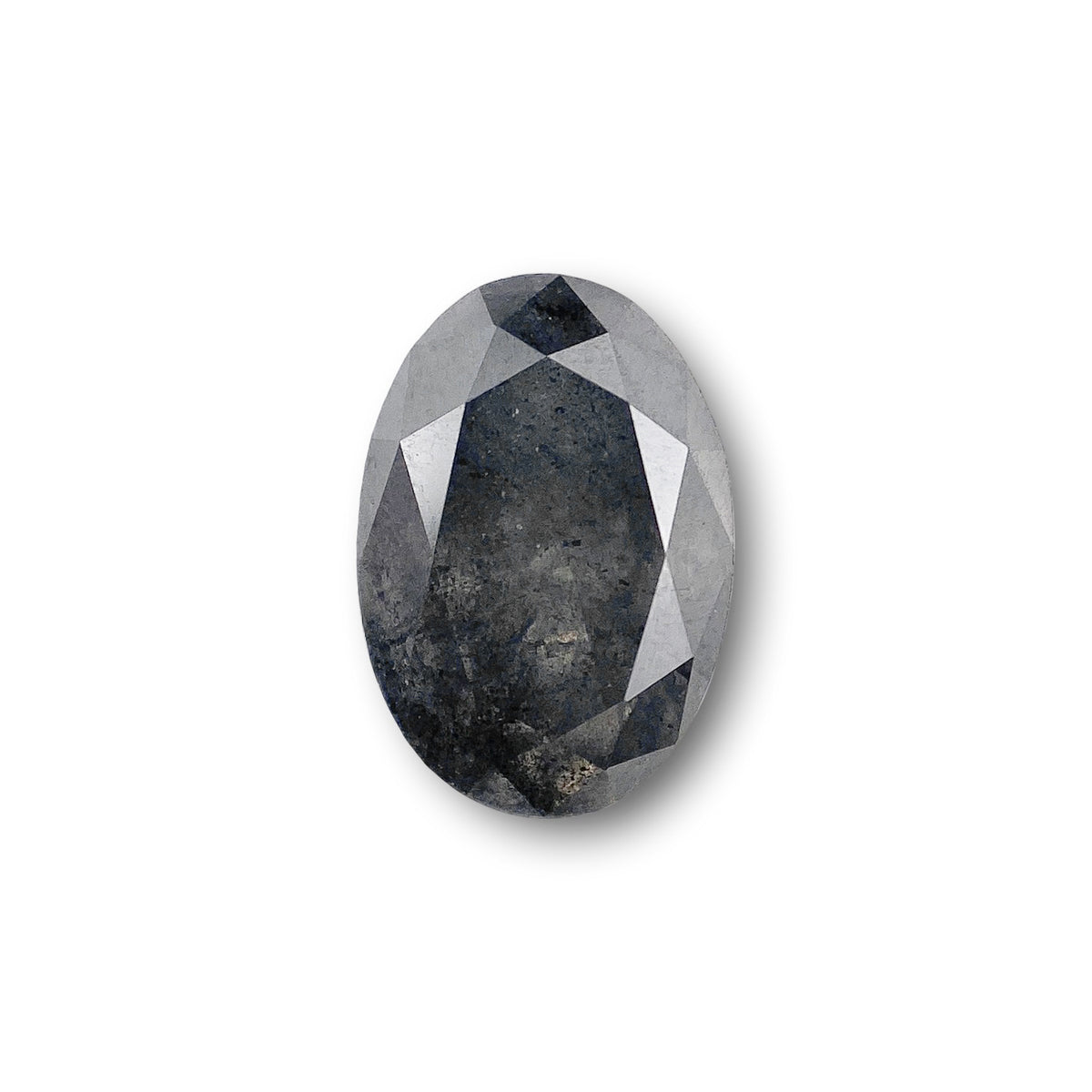 1.32ct | Salt & Pepper Oval Shape Brilliant Cut Diamond