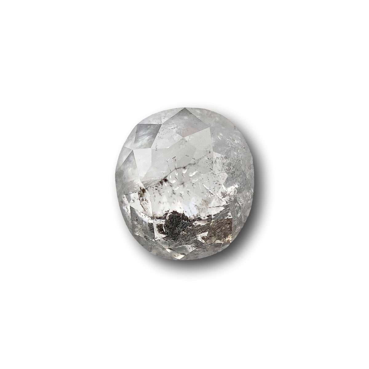 1.27ct | Salt & Pepper Cushion Shape Rose Cut Diamond