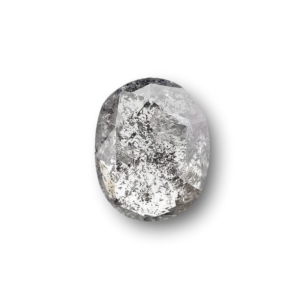 1.16ct | Salt & Pepper Cushion Shape Rose Cut Diamond