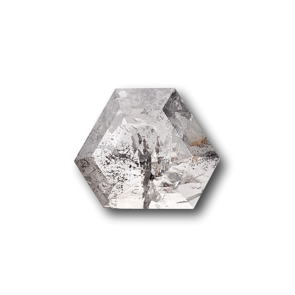 0.75ct | Salt & Pepper Shield Shape Rose Cut Diamond