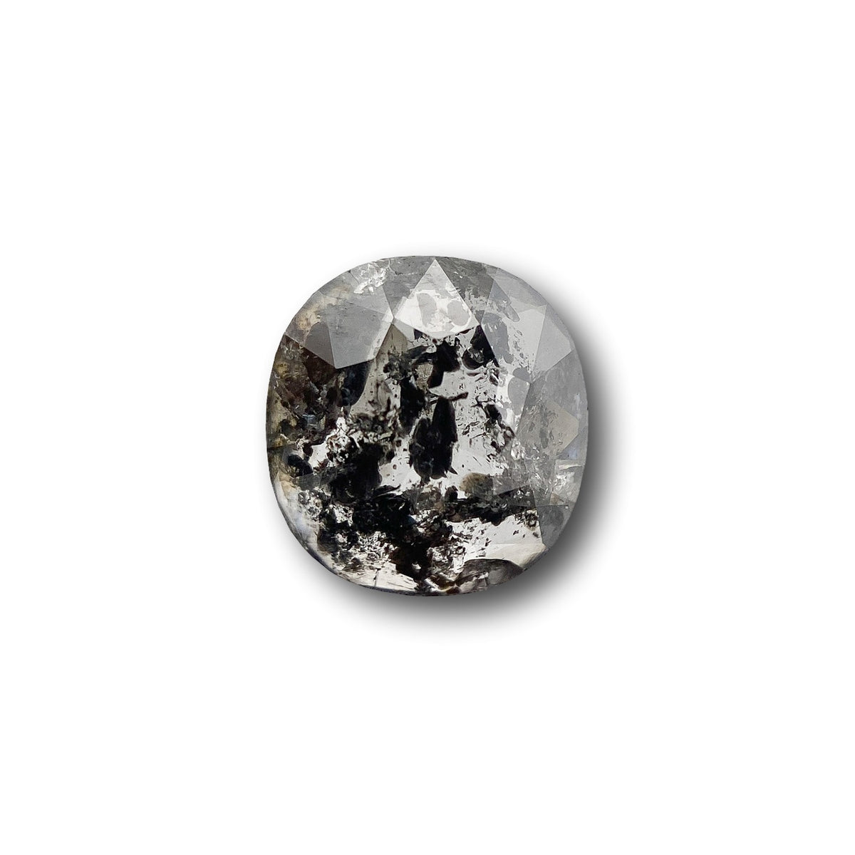1.07ct | Salt & Pepper Cushion Shape Rose Cut Diamond