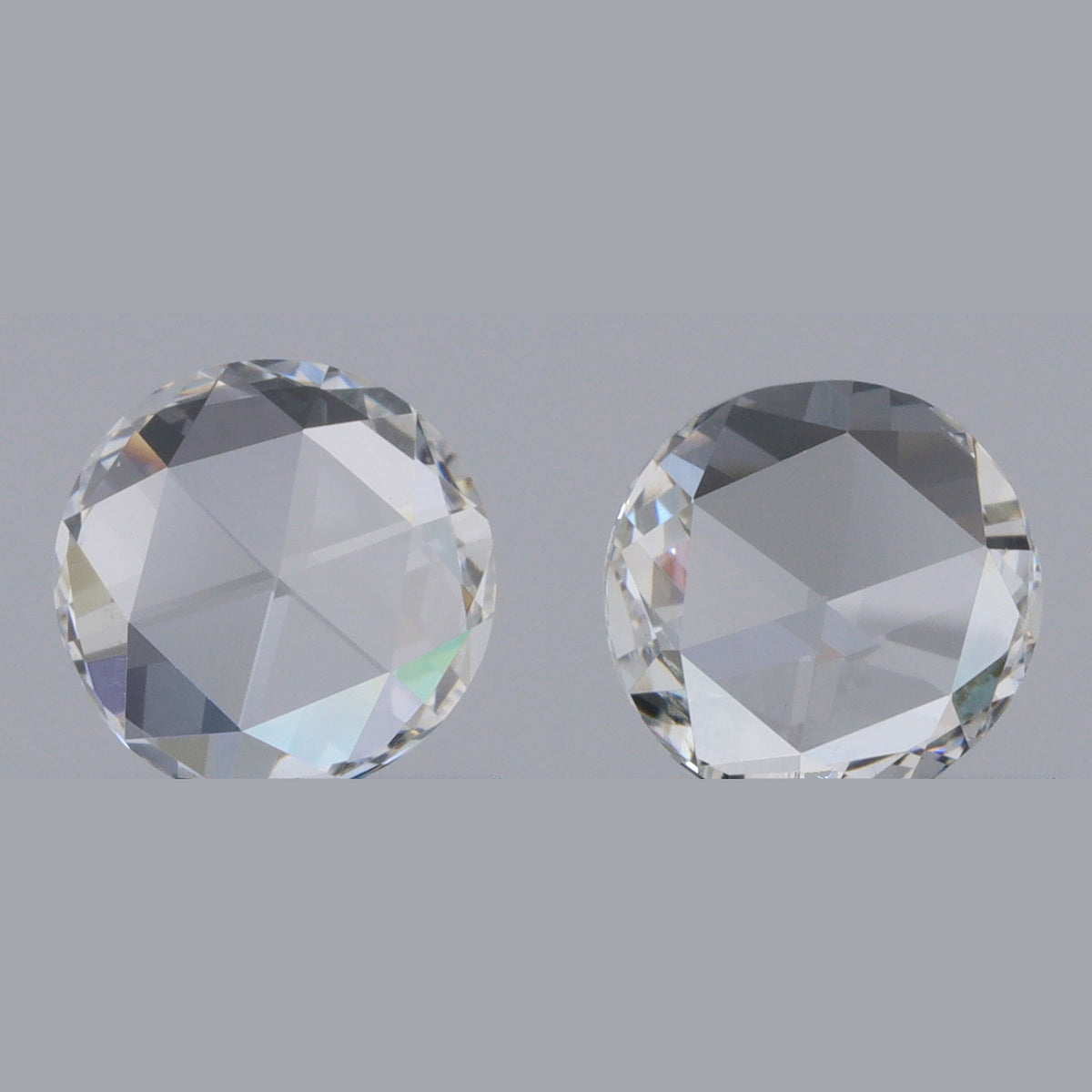 0.71cttw | F-G VS-SI Round Shape Rose Cut Diamond Matched Pair