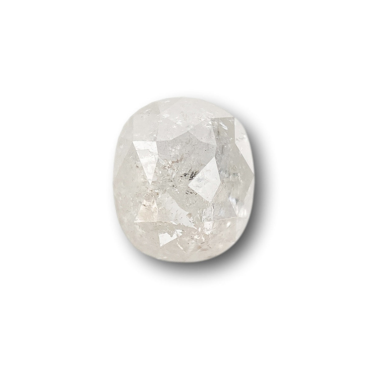 0.83ct | Salt & Pepper Cushion Shape Rose Cut Diamond