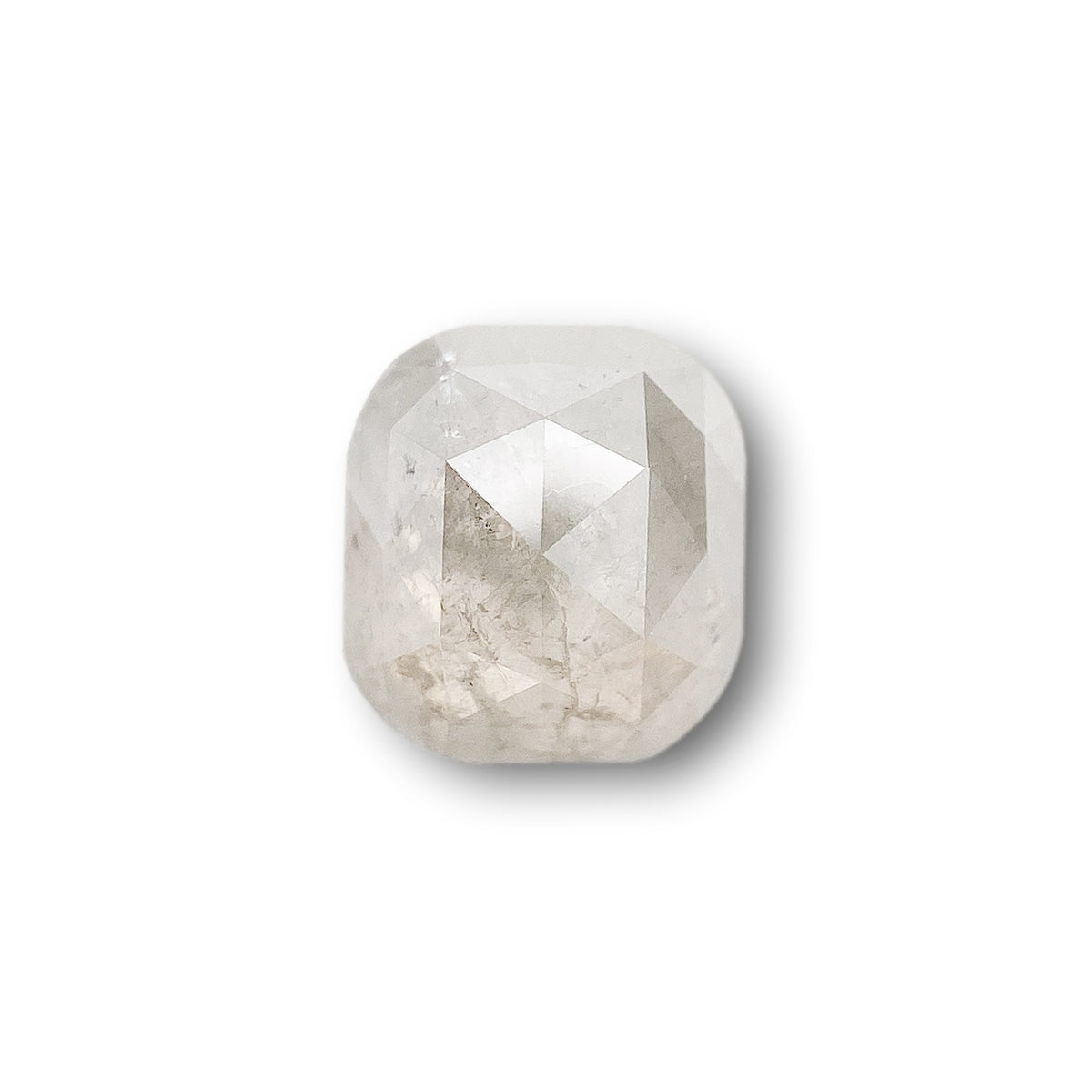 1.22ct | Salt & Pepper Cushion Shape Rose Cut Diamond