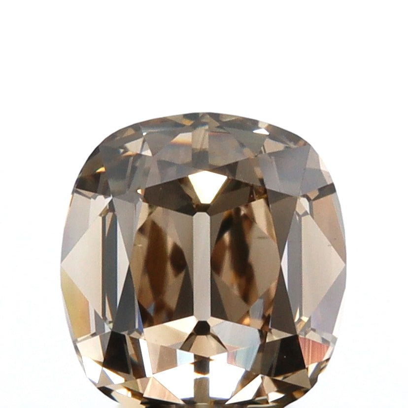 1.51ct | Cognac VS2 Cushion Shape Old Mine Cut Diamond (GIA) - Modern Rustic Diamond