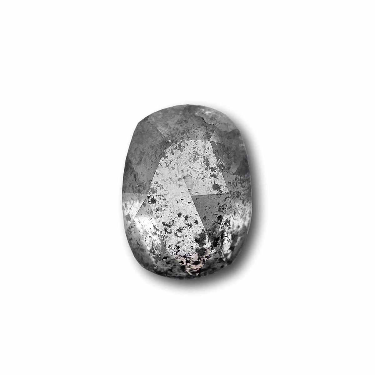 1.92ct | Salt & Pepper Cushion Shape Rose Cut Diamond