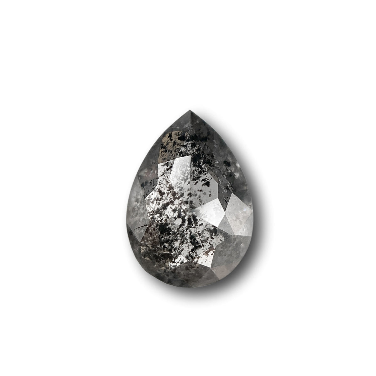 1.09ct | Salt & Pepper Pear Shape Rose Cut Diamond