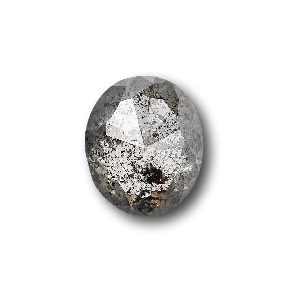 1.37ct | Salt & Pepper Oval Shape Rose Cut Diamond