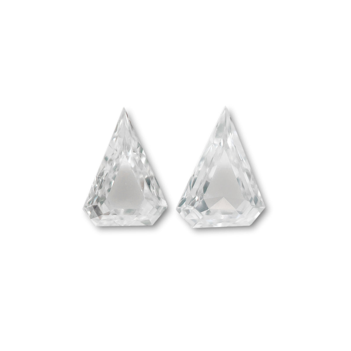 0.14cttw | H-I VS Shield Shape Step Cut Diamond Matched Pair - Modern Rustic Diamond