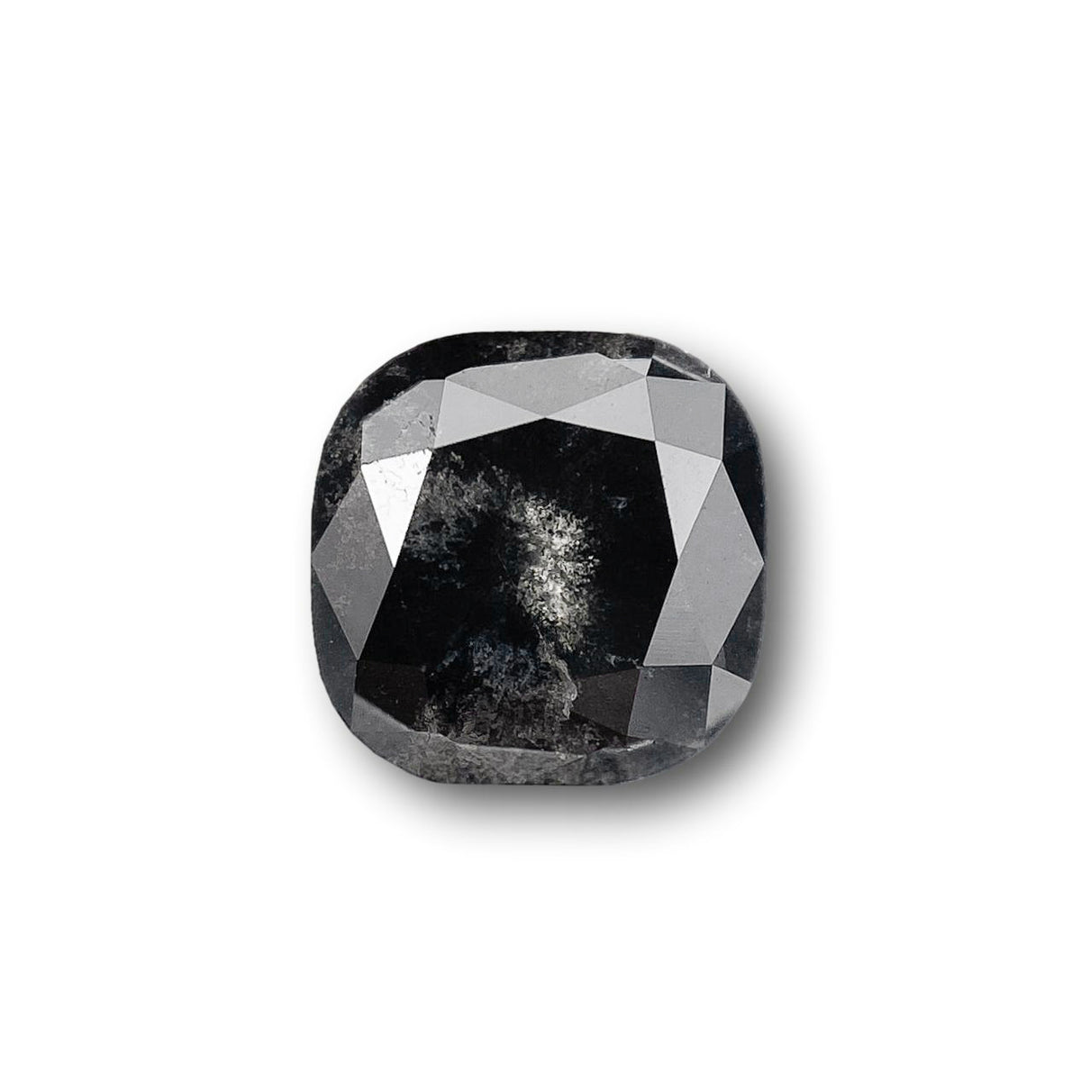 1.46ct | Salt & Pepper Cushion Shape Brilliant Cut Diamond