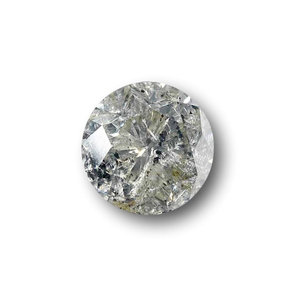 1.21ct | Salt & Pepper Round Shape Brilliant Cut Diamond