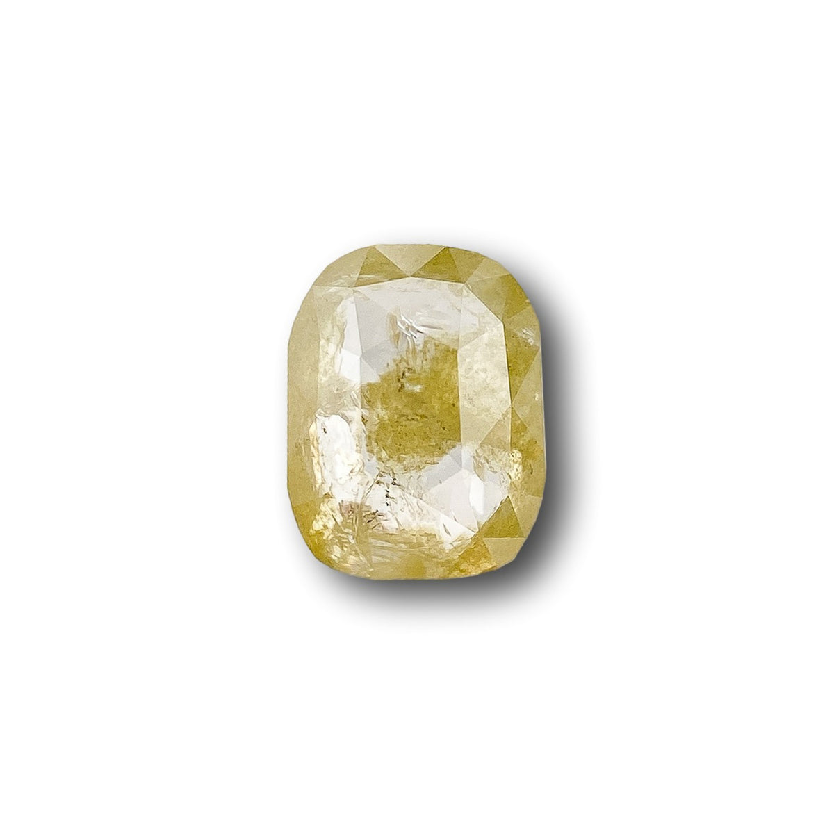 0.46ct | Rustic Whitish Yellow Cushion Shape Rose Cut Diamond