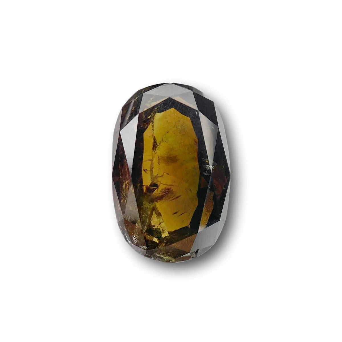 4.51ct | Rustic Yellowish Brown Oval Shape Brilliant Cut Diamond