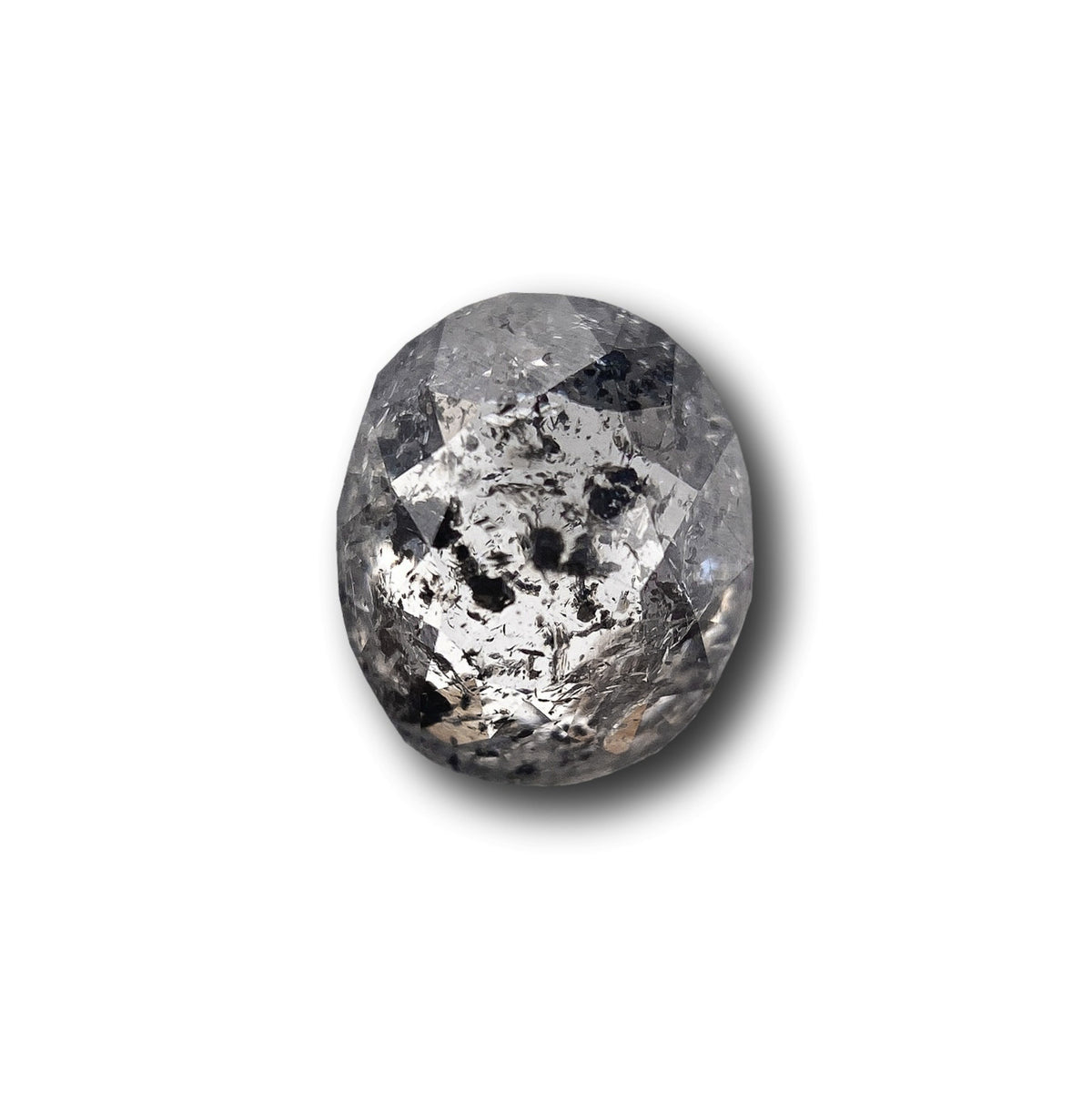 1.02ct | Salt & Pepper Cushion Shape Rose Cut Diamond