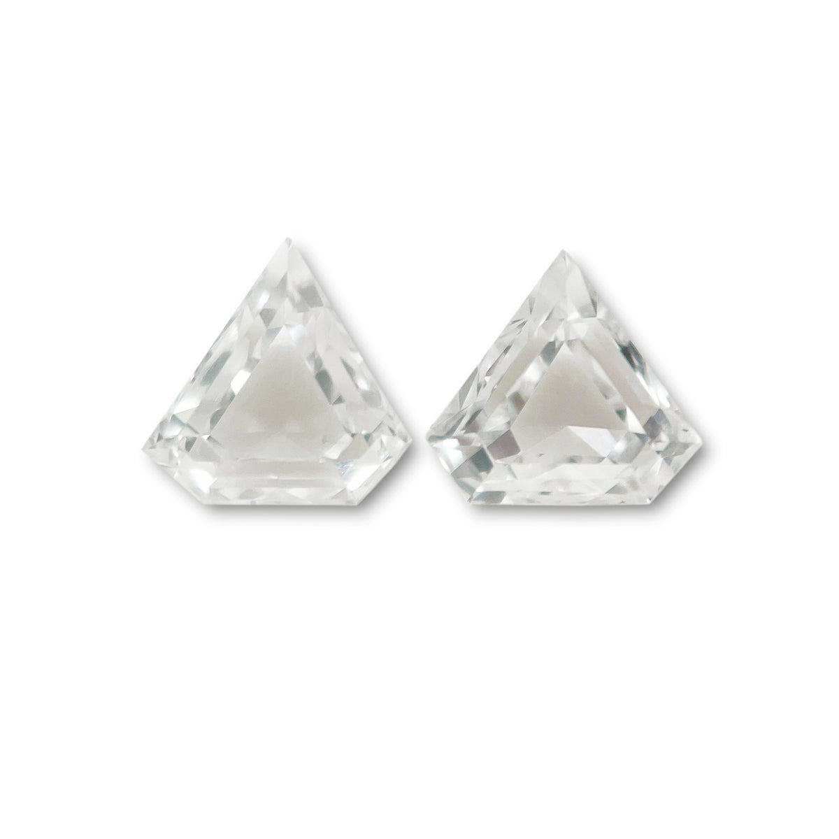 0.19cttw | G-H VS Shield Shape Step Cut Diamond Matched Pair - Modern Rustic Diamond