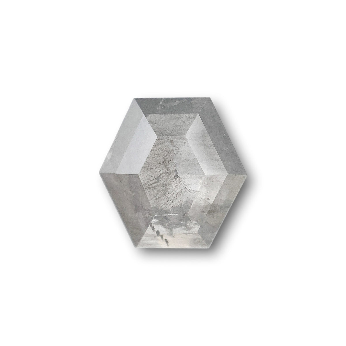 1.03ct | Salt & Pepper Hexagon Shape Rose Cut Diamond