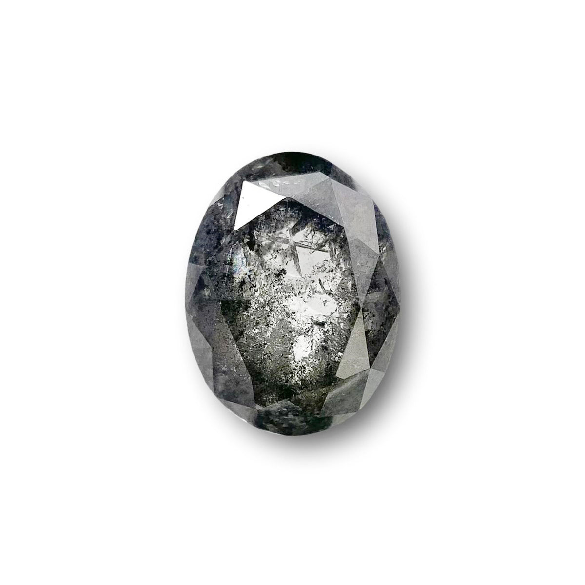 1.42ct | Salt & Pepper Oval Shape Brilliant Cut Diamond