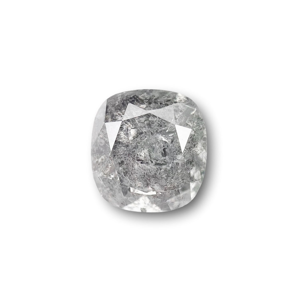 1.15ct | Salt & Pepper Cushion Shape Brilliant Cut Diamond