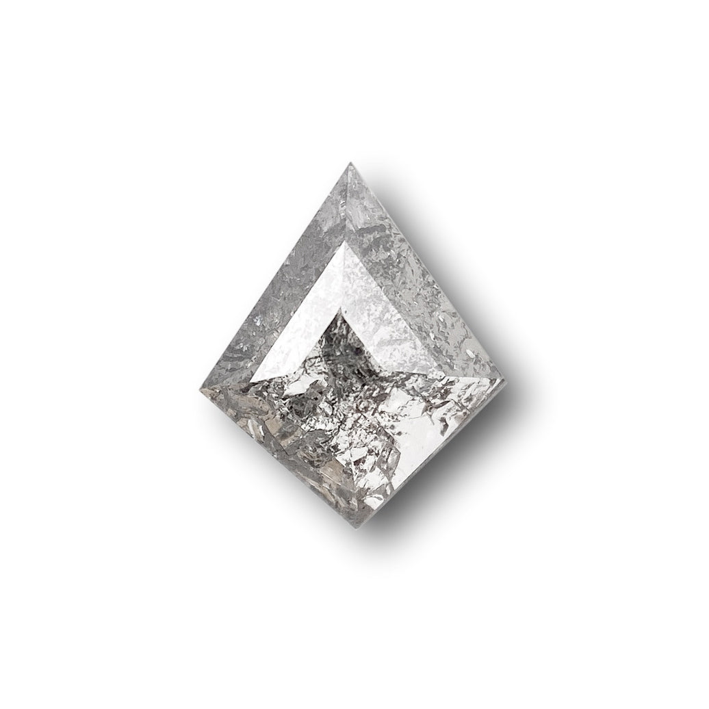 0.72ct | Salt & Pepper Kite Shape Rose Cut Diamond