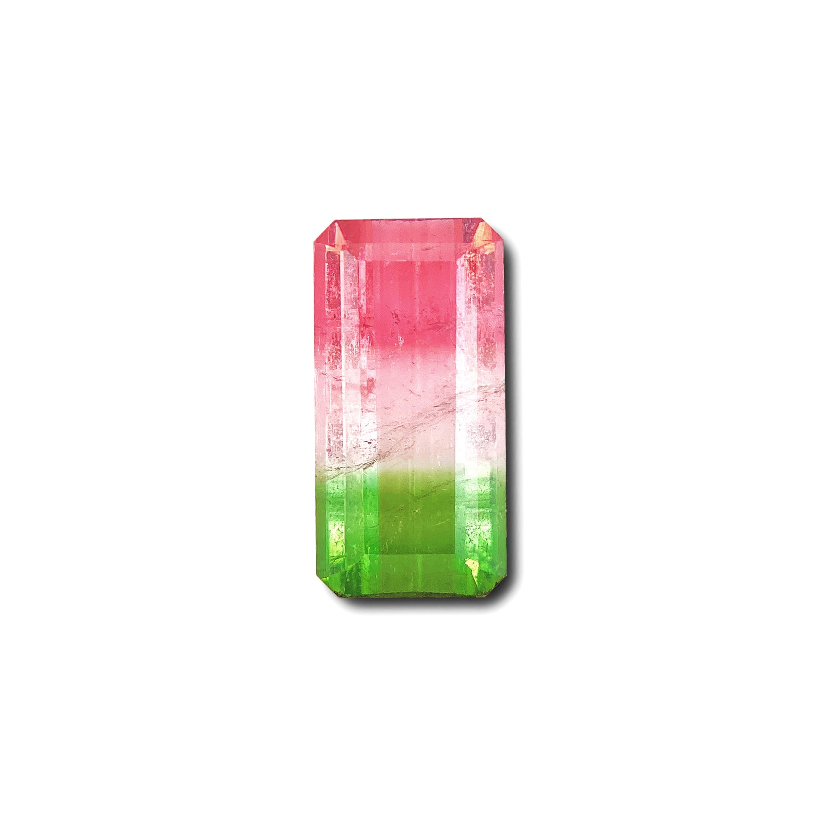 4.67ct |  Emerald Shape Step Cut Tourmaline - Modern Rustic Diamond