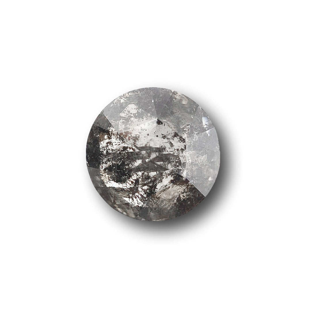 1.40ct | Salt & Pepper Round Shape Rose Cut Diamond