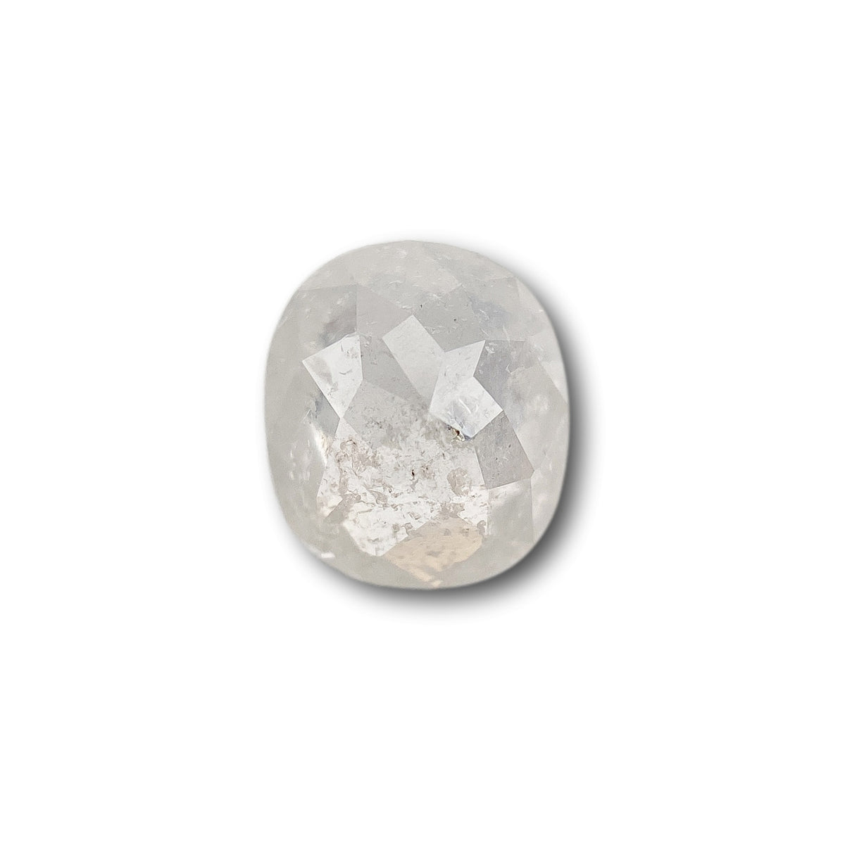 0.62ct | Salt & Pepper Oval Shape Rose Cut Diamond