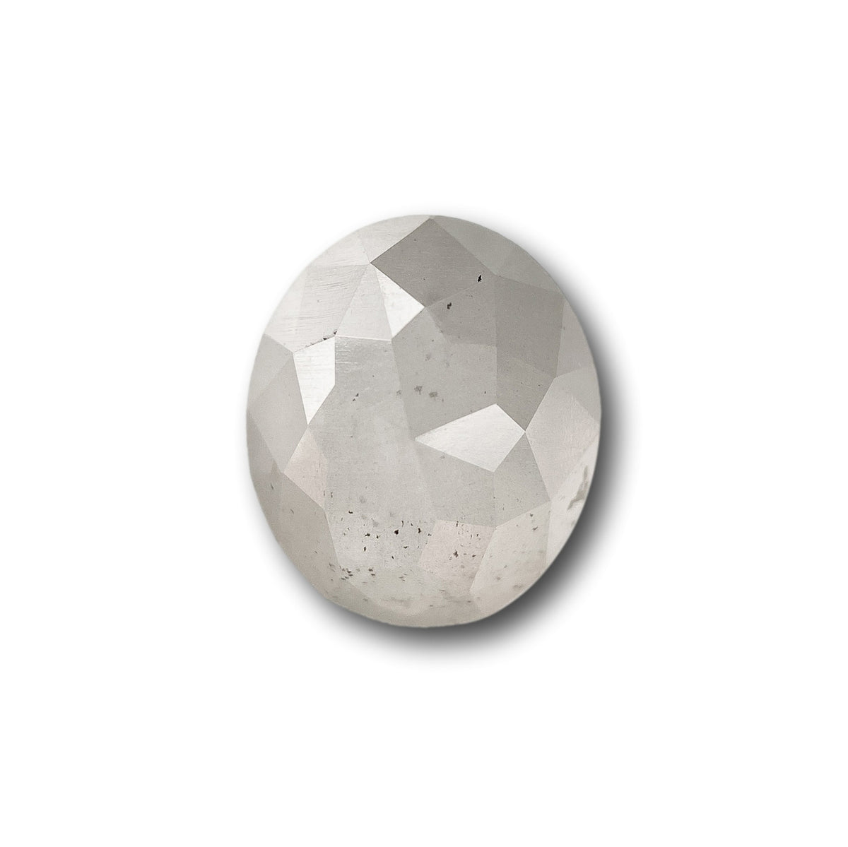 2.39ct | Salt & Pepper Oval Shape Rose Cut Diamond