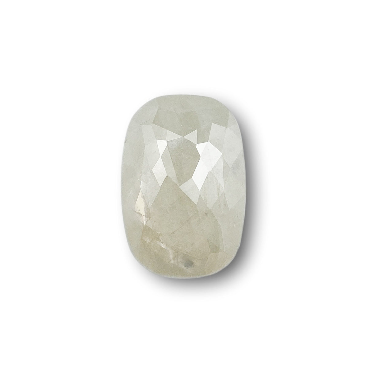 1.29ct | Salt & Pepper Cushion Shape Rose Cut Diamond - Modern Rustic Diamond