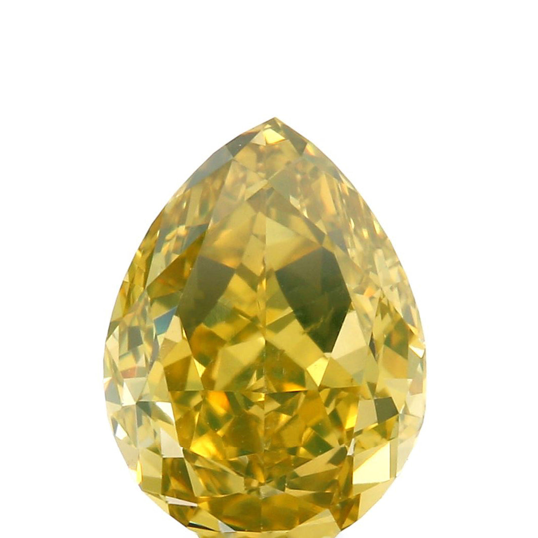 1.02ct | Yellow VS2 Pear Shape Brilliant Cut Diamond (GIA) - Modern Rustic Diamond