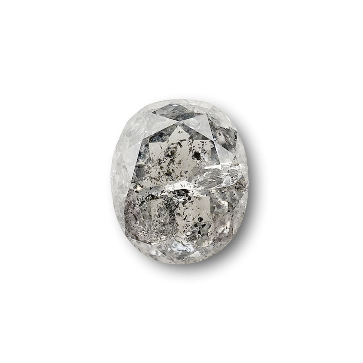 0.80ct | Salt & Pepper Oval Shape Brilliant Cut Diamond