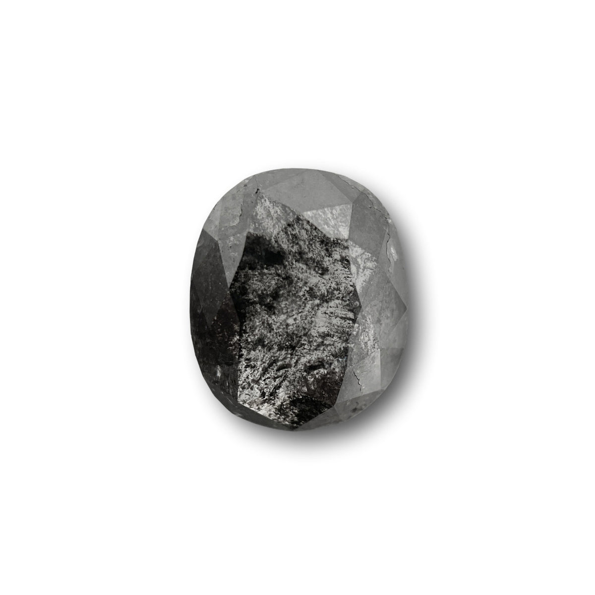 1.10ct | Salt & Pepper Cushion Shape Rose Cut Diamond