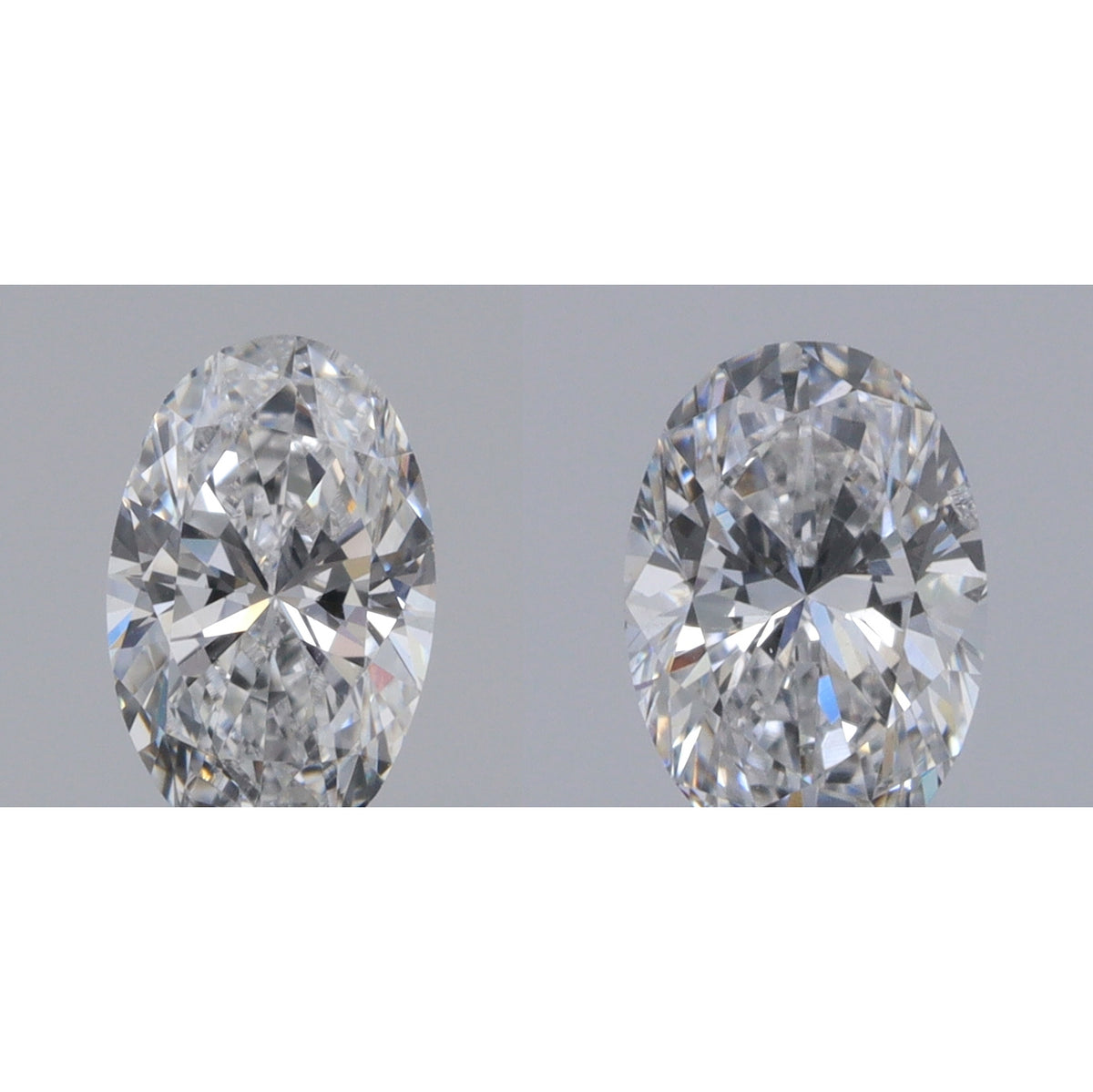 0.46cttw | D-E VS-SI Oval Shape Brilliant Cut Diamond Matched Pair - Modern Rustic Diamond