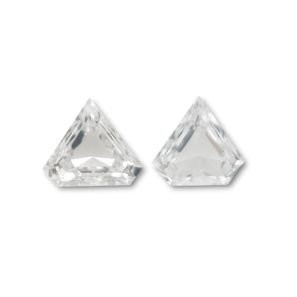 0.17cttw | F-G VS Shield Shape Step Cut Diamond Matched Pair - Modern Rustic Diamond
