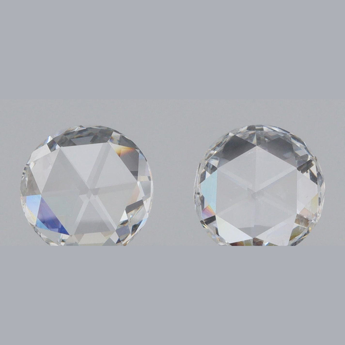 0.62cttw | G-H VS-SI Round Shape Rose Cut Diamond Matched Pair