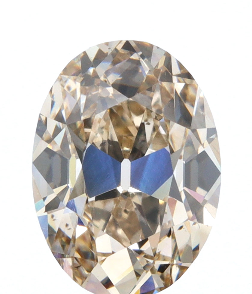 1.20ct | Champagne VS-SI Oval Shape Old Mine Cut Diamond - Modern Rustic Diamond