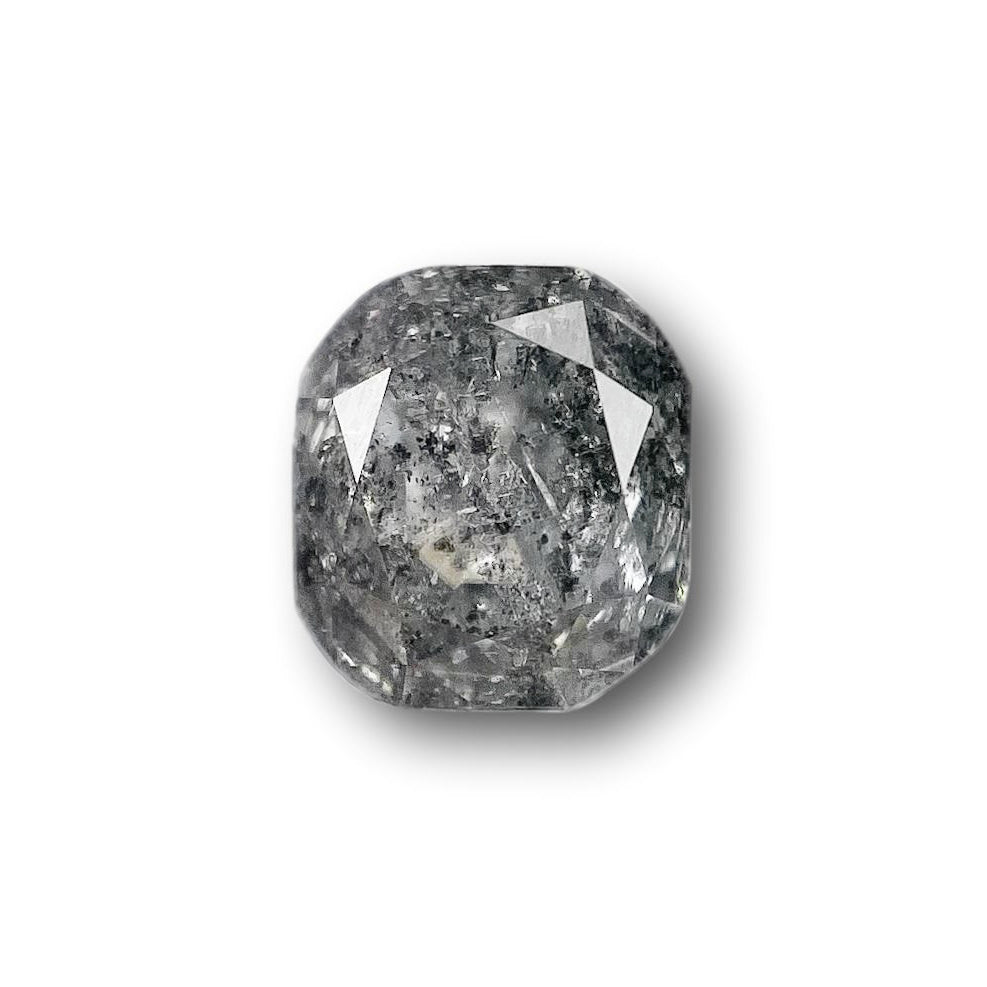1.13ct | Salt & Pepper Cushion Shape Brilliant Cut Diamond