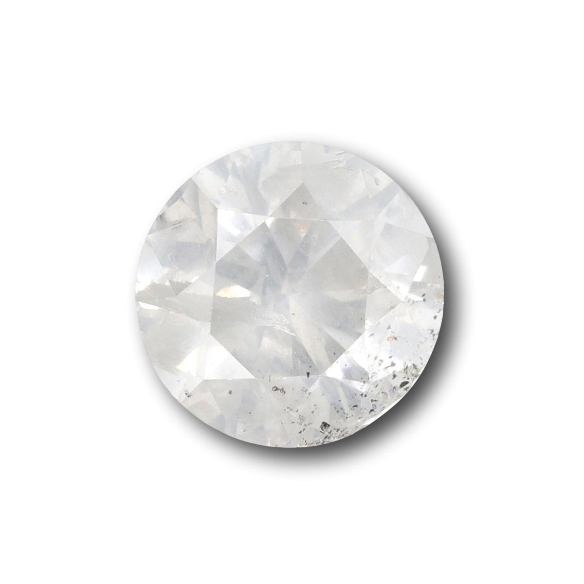 2.71ct | Salt & Pepper Round Shape Brilliant Cut Diamond