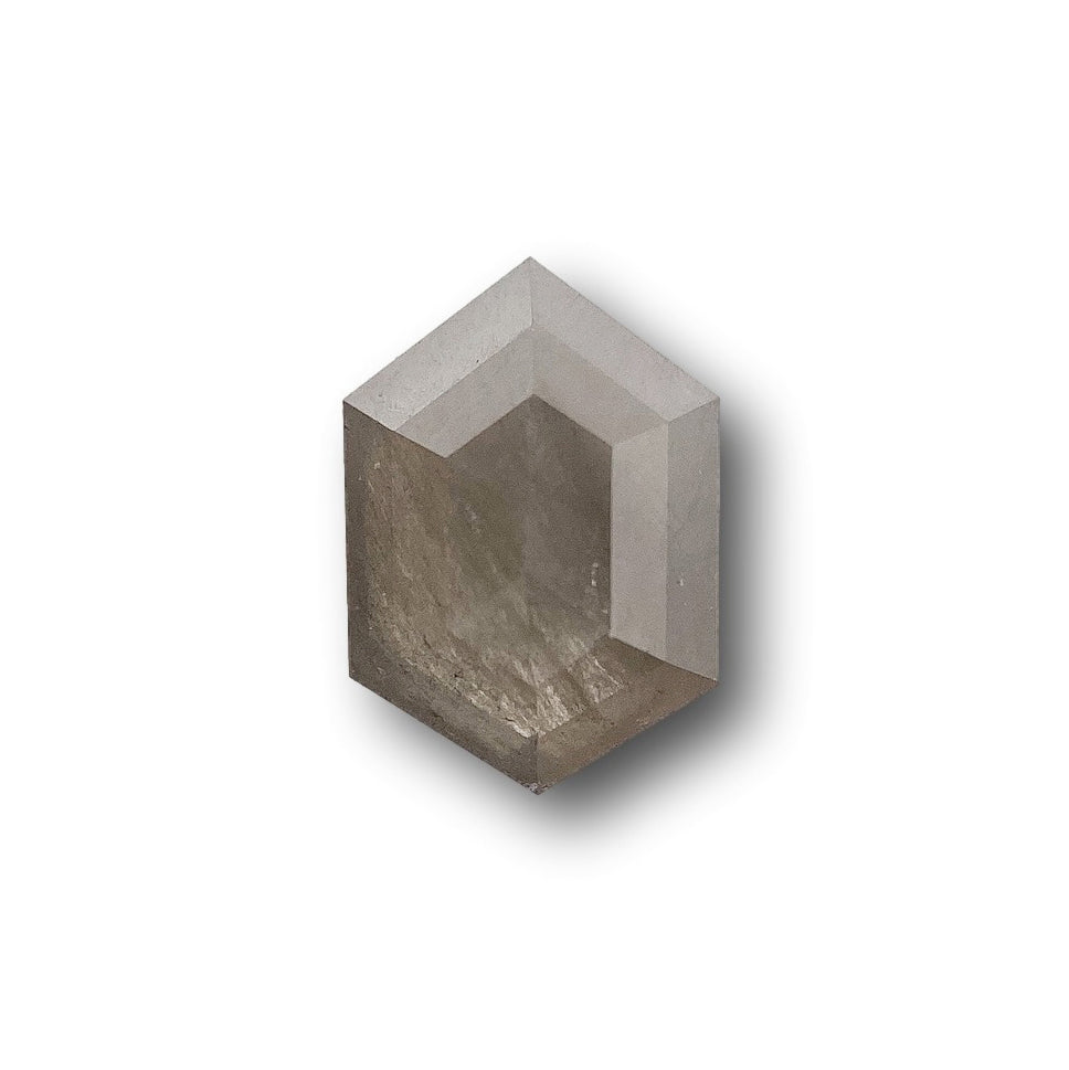 1.07ct | Salt & Pepper Hexagon Shape Rose Cut Diamond