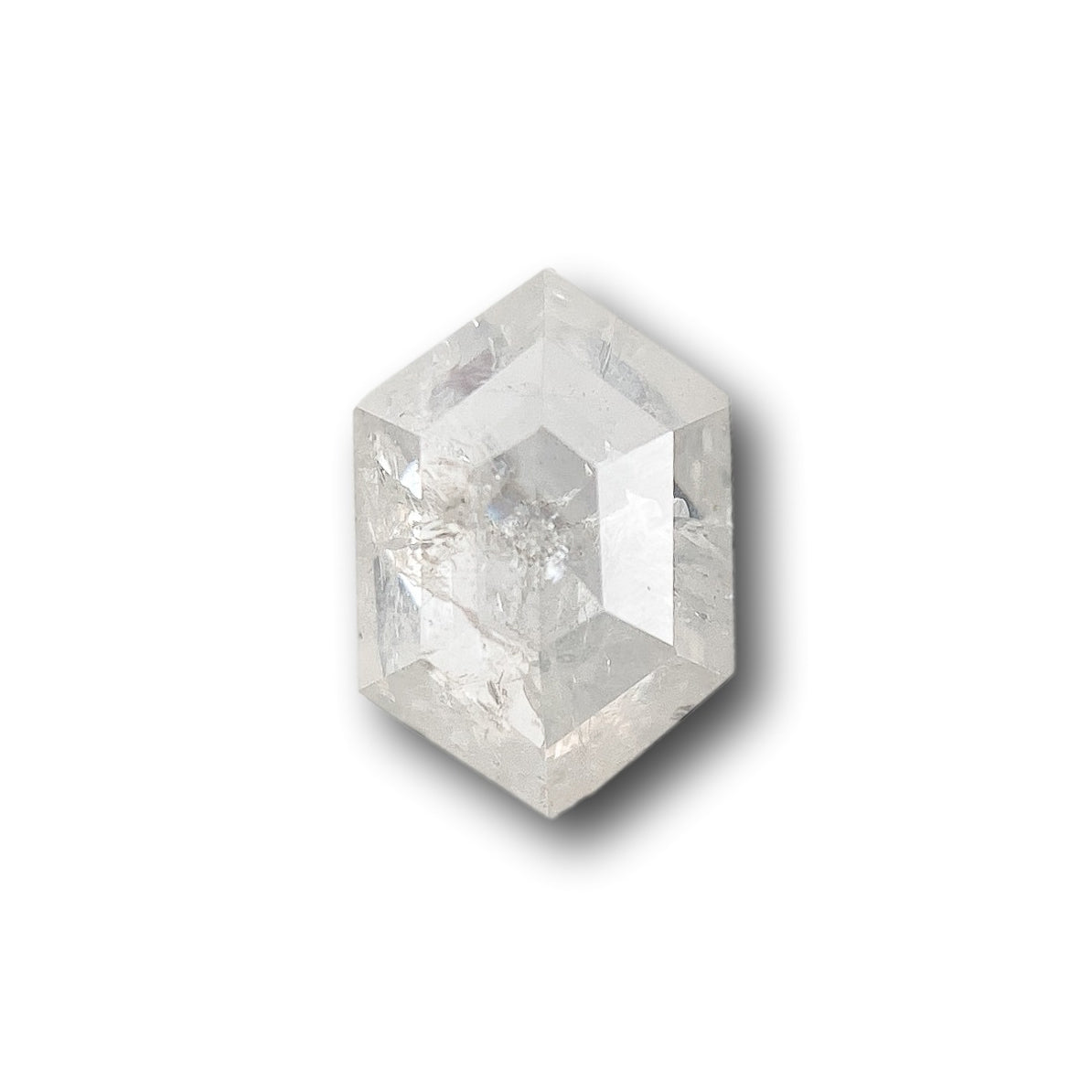 0.49ct | Salt & Pepper Hexagon Shape Rose Cut Diamond