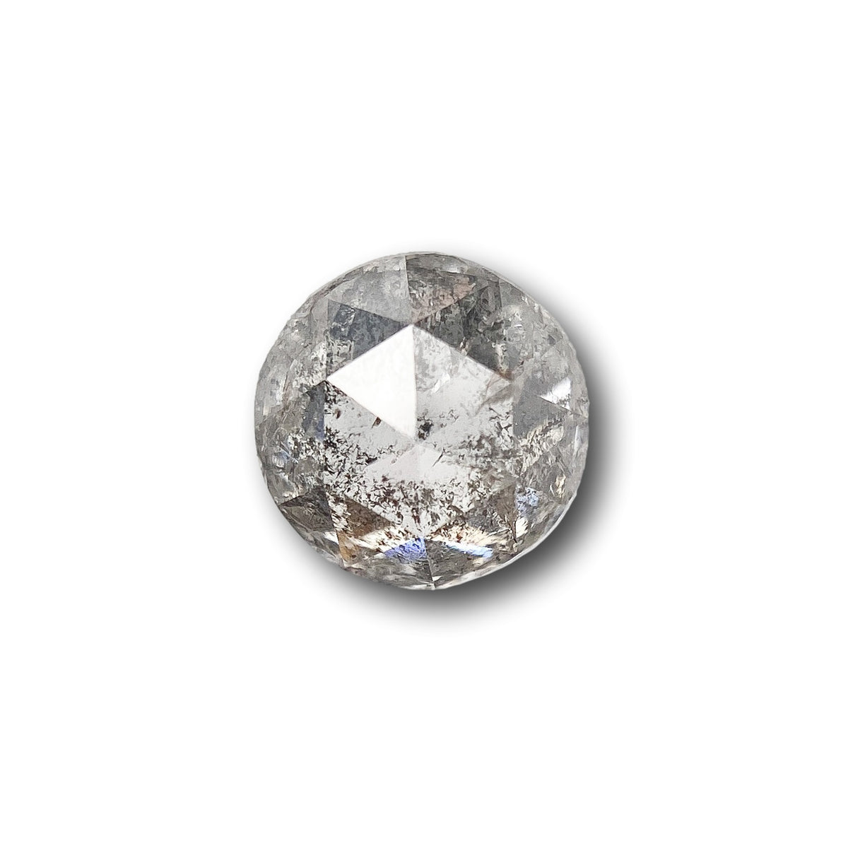 0.83ct | Salt & Pepper Round Shape Rose Cut Diamond