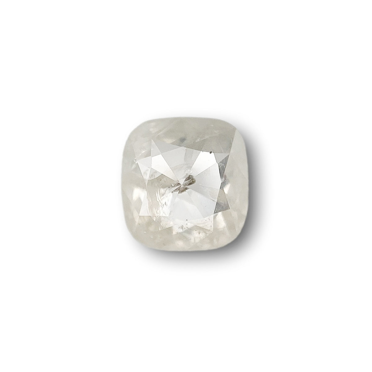 0.82ct | Salt & Pepper Cushion Shape Rose Cut Diamond