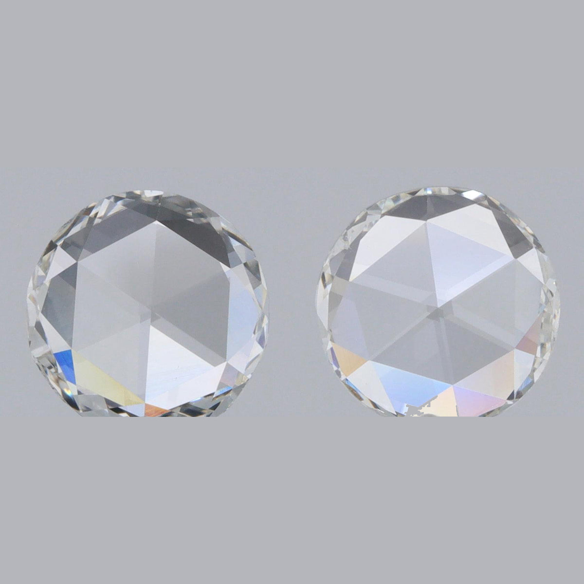 0.77cttw | G-H VS-SI Round Shape Rose Cut Diamond Matched Pair