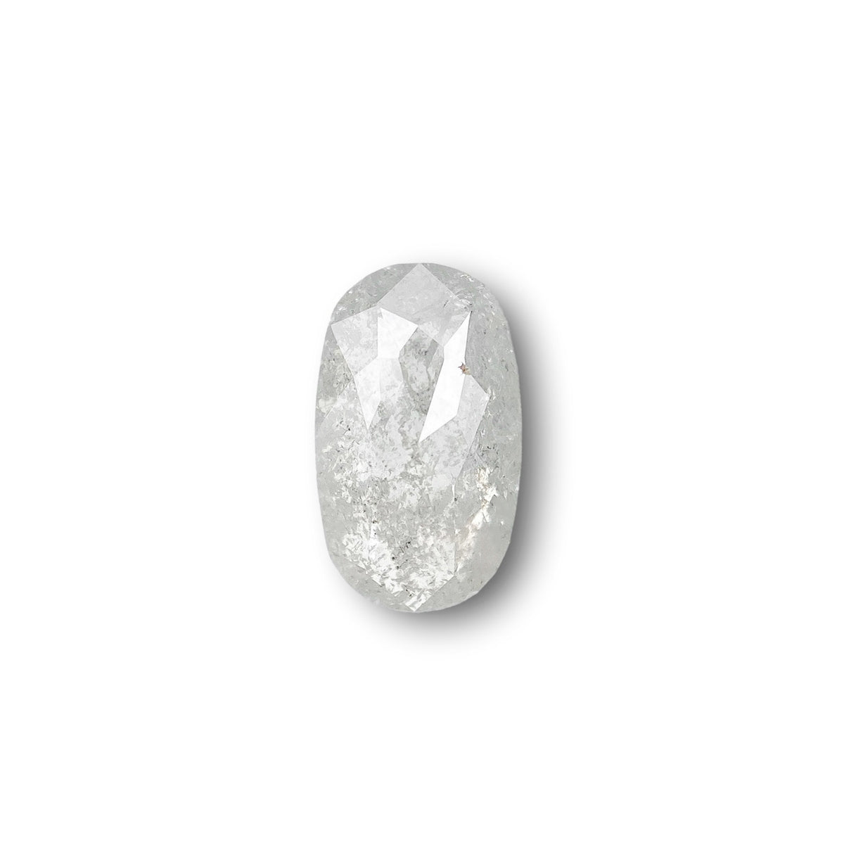 0.92ct | Salt & Pepper Oval Shape Rose Cut Diamond