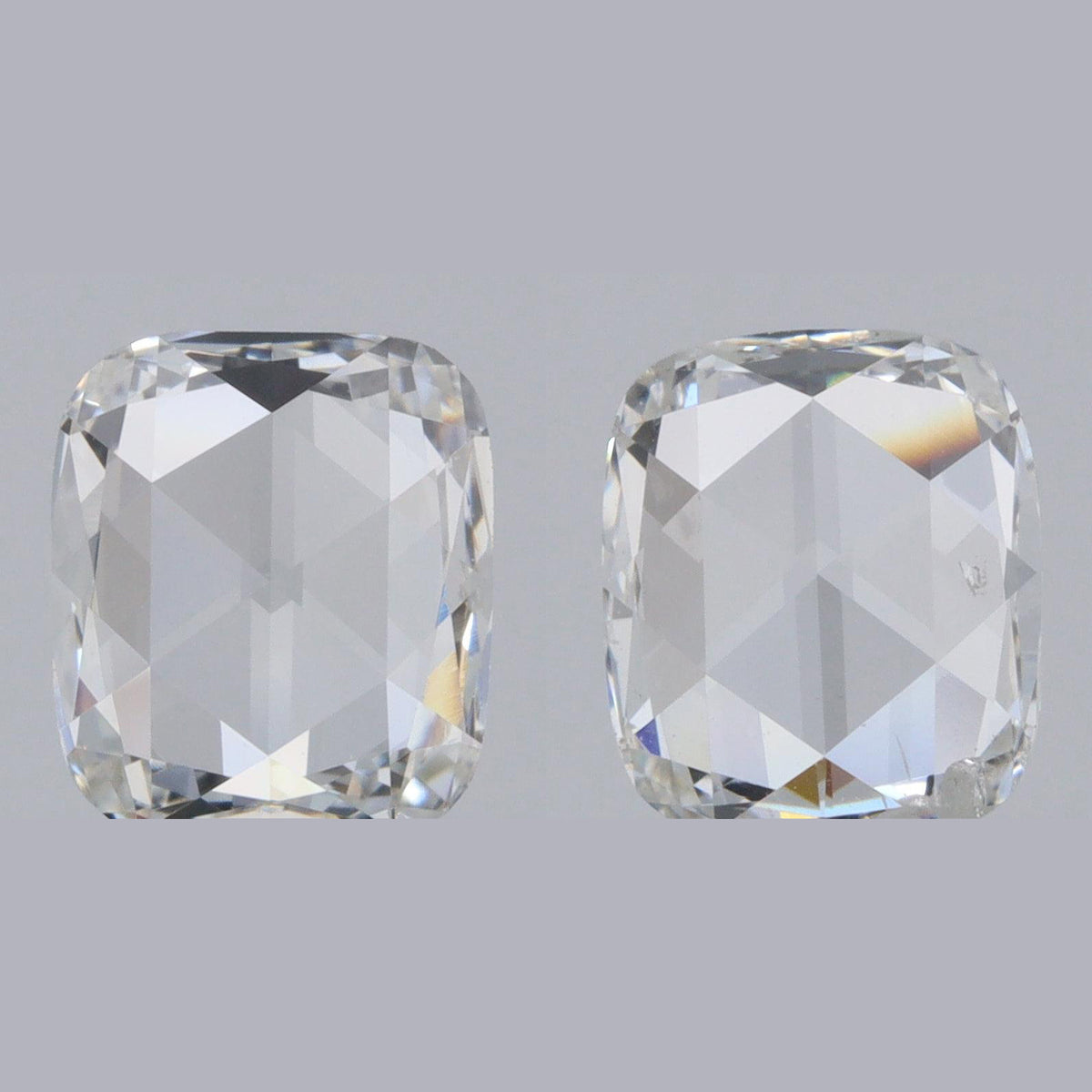1.00cttw | H VS-SI Cushion Shape Rose Cut Diamond Matched Pair