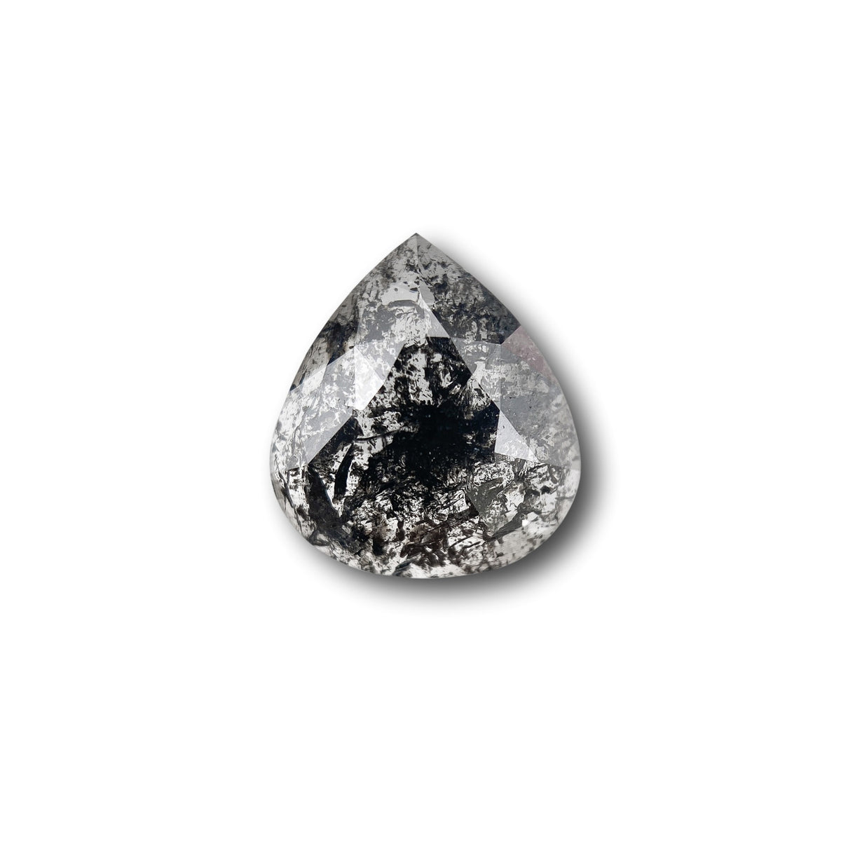 1.03ct | Salt & Pepper Pear Shape Rose Cut Diamond