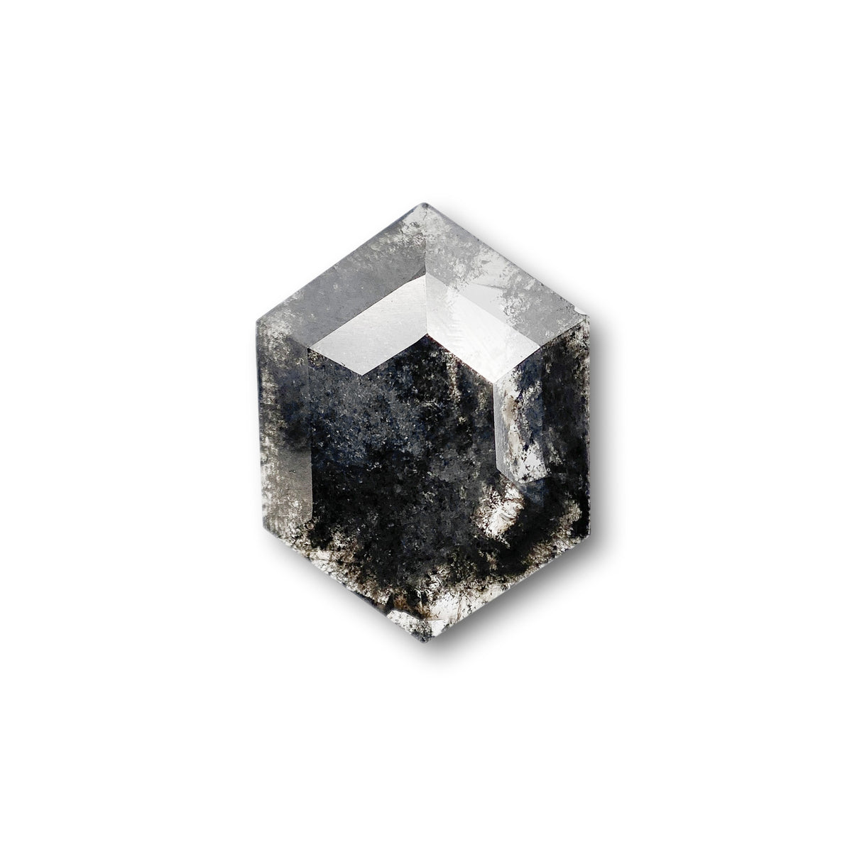 1.19ct | Salt & Pepper Hexagon Shape Rose Cut Diamond