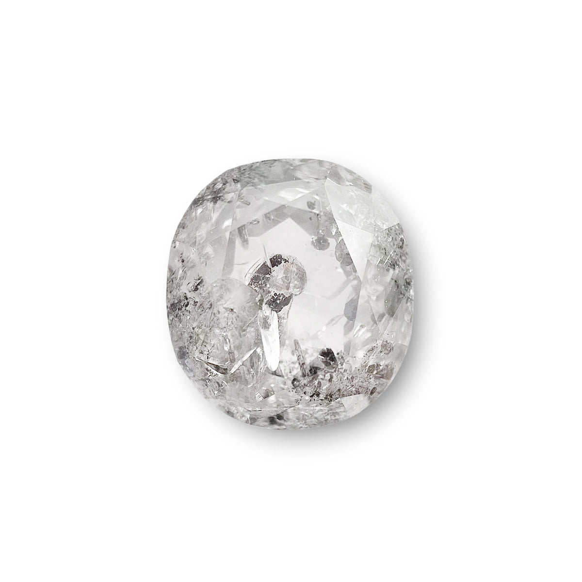 1.81ct | Salt & Pepper Cushion Shape Brilliant Cut Diamond - Modern Rustic Diamond